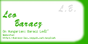 leo baracz business card